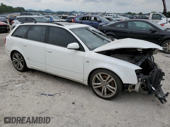 2007 Audi A4 2.0T with VIN WAUSF78E27A172158, listed as a Copart auction lot 57166835 with 217,654 mi miles and Salvage title. Bid and sale history available at DreamBid. Image 4.