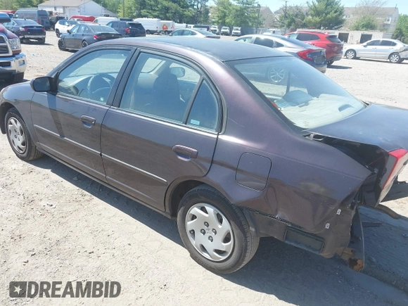 2001 Honda Civic EX with VIN 2HGES26791H539070, listed as a IAAI auction lot 42125336 with 281,311 mi miles. Bid and sale history available at carsss.com. Image 3.