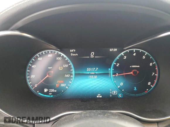 2023 Mercedes-Benz C 300 z VIN W1KWJ8EB0PG120307, wystawiony jako Copart lot #54908375 z przebiegiem 15 518 mil mil oraz Szkoda całkowita • Salvage title. Historia ofert i sprzedaży dostępna na DreamBid. Obrazek 9.