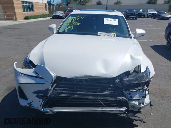 2019 Lexus IS with VIN JTHBA1D29K5093953, listed as a IAAI auction lot 41807795 with 28,055 mi miles. Bid and sale history available at carsss.com. Image 12.