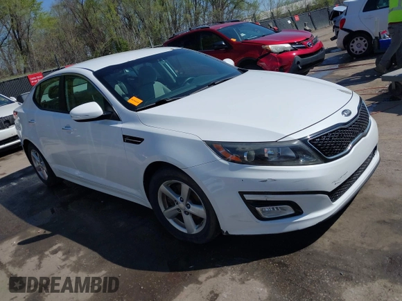 2014 Kia Optima LX with VIN 5XXGM4A7XEG282594, listed as a IAAI auction lot 41989268 with 149,332 mi miles and . Bid and sale history available at DreamBid. Image 1.