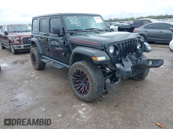 2022 Jeep Wrangler Unlimited Sport S z VIN 1C4HJXDG0NW133801, wystawiony jako IAAI lot #41908846 z przebiegiem 44 743 mil mil oraz . Historia ofert i sprzedaży dostępna na DreamBid. Obrazek 1.