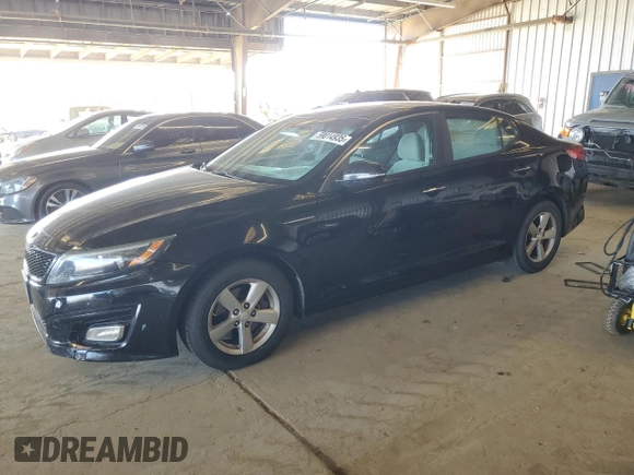 2015 Kia Optima LX with VIN 5XXGM4A73FG467622, listed as a Copart auction lot 59014935 with 175,152 mi miles and Salvage title. Bid and sale history available at DreamBid. Image 1.