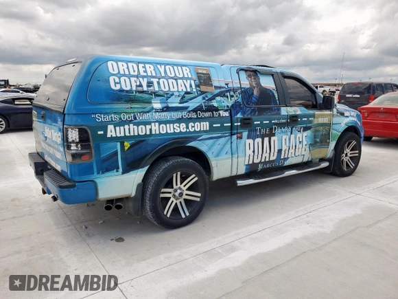 2007 Ford F-150 XLT with VIN 1FTPW12V07KA71998, listed as a Copart auction lot 58439215 with 224,254 mi miles and Clean title. Bid and sale history available at DreamBid. Image 3.