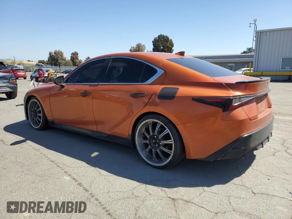 2021 Lexus IS 350 F Sport with VIN JTHGZ1B22M5048535, listed as a Copart auction lot 53753575 with 40,715 mi miles and Salvage title. Bid and sale history available at DreamBid. Image 2.