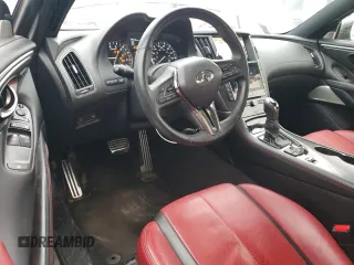 2022 Infiniti Q60 Red Sport 400 with VIN JN1FV7LL8NM680324, listed as a Copart auction lot 41792955 with 36,089 mi miles and Salvage title. Bid and sale history available at DreamBid. Image 8.