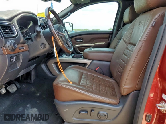 2020 Nissan Titan SL с VIN 1N6AA1ED5LN502137, выставлен на аукционе Copart как лот 59094945 с пробегом 42 241 миль миль и Списание • Salvage title. История ставок и продаж доступна на DreamBid. Изображение 7.