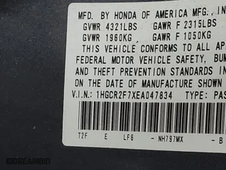 2014 Honda Accord Sedan EX with VIN 1HGCR2F7XEA047834, listed as a IAAI auction lot 42045081 with 162,532 mi miles. Bid and sale history available at carsss.com. Image 9.