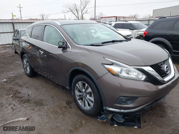 2015 Nissan Murano S with VIN 5N1AZ2MH6FN281959, listed as a IAAI auction lot 41413597 with 205,621 mi miles. Bid and sale history available at carsss.com. Image 1.