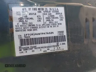 1996 Ford Ranger XL with VIN 1FTCR14U6TPA76324, listed as a IAAI auction lot 42145260 with 151,784 mi miles. Bid and sale history available at carsss.com. Image 9.