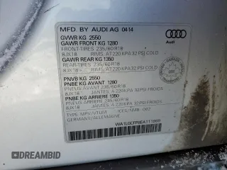 2014 Audi Q5 with VIN WA1LGCFP8EA111969, listed as a Copart auction lot 42185205 with 103,199 mi miles and Salvage title. Bid and sale history available at DreamBid. Image 12.
