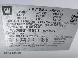 2017 Chevrolet Express Cargo with VIN 1GCZGHFG1H1340415, listed as a IAAI auction lot 41475585 with Not provided miles and . Bid and sale history available at DreamBid. Image 9.