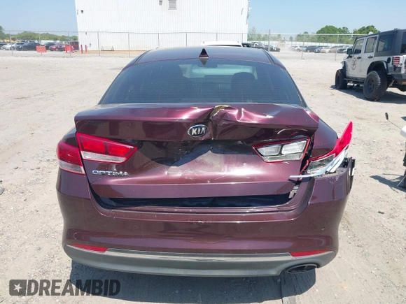 2018 Kia Optima LX with VIN 5XXGT4L39JG259153, listed as a IAAI auction lot 42076003 with 191,321 mi miles and . Bid and sale history available at DreamBid. Image 16.