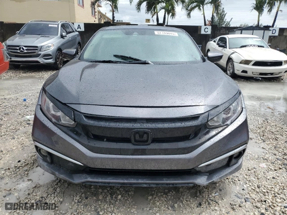 2021 Honda Civic Sedan EX-L with VIN 19XFC1F77ME006905, listed as a Copart auction lot 52149845 with 0 mi miles and Salvage Title. Bid and sale history available at carsss.com. Image 5.