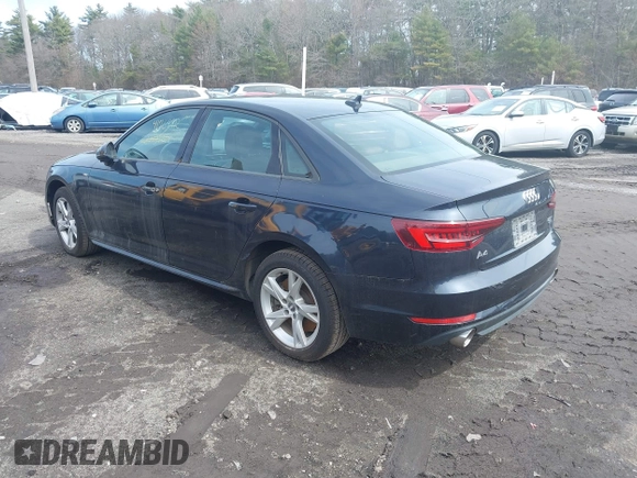 2018 Audi A4 Premium with VIN WAUDNAF4XJA060752, listed as a IAAI auction lot 41729912 with 132,165 mi miles. Bid and sale history available at carsss.com. Image 3.