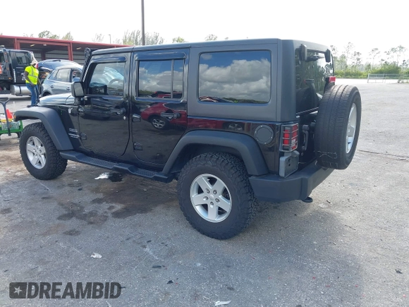 2016 Jeep Wrangler Unlimited Sport with VIN 1C4HJWDG3GL234653, listed as a IAAI auction lot 41931838 with 85,375 mi miles and . Bid and sale history available at DreamBid. Image 3.