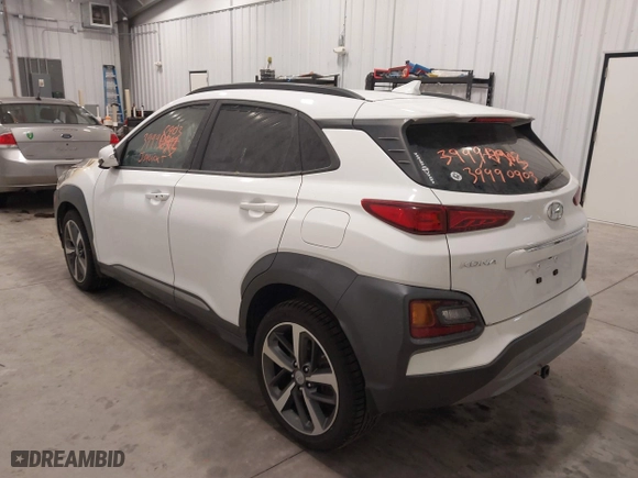 2021 Hyundai Kona Limited with VIN KM8K3CA56MU720134, listed as a IAAI auction lot 39990903 with 1 mi miles. Bid and sale history available at carsss.com. Image 3.