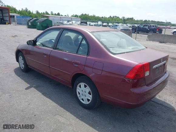 2003 Honda Civic LX with VIN 2HGES16583H571200, listed as a IAAI auction lot 42103633 with 177,302 mi miles. Bid and sale history available at carsss.com. Image 3.