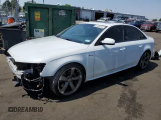 2014 Audi S4 Premium Plus with VIN WAUBGAFL6EA071441, listed as a Copart auction lot 65486104 with 105,621 mi miles and Salvage Title. Bid and sale history available at carsss.com. Image 1.