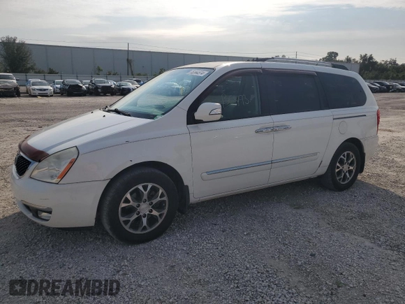 2014 Kia Sedona EX with VIN KNDMH4C7XE6548201, listed as a Copart auction lot 76144574 with 136,493 mi miles and Salvage Title. Bid and sale history available at carsss.com. Image 1.