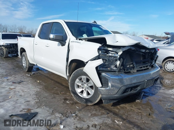 2020 Chevrolet Silverado 1500 LT with VIN 1GCRYDEK7LZ304671, listed as a IAAI auction lot 41460136 with 77,299 mi miles. Bid and sale history available at carsss.com. Image 1.