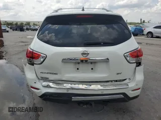 2015 Nissan Pathfinder SV with VIN 5N1AR2MN9FC712585, listed as a Copart auction lot 58863605 with 160,588 mi miles and Salvage title. Bid and sale history available at DreamBid. Image 6.