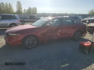 2025 Honda Accord EX-L with VIN 1HGCY2F64SA006993, listed as a Copart auction lot 53727235 with 627 mi miles and Salvage title. Bid and sale history available at DreamBid. Image 1.