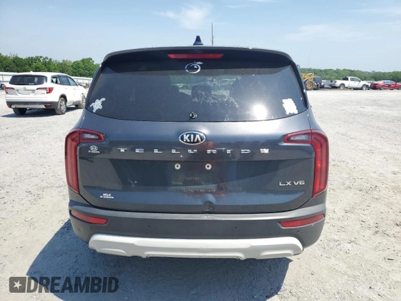 2020 Kia Telluride LX with VIN 5XYP24HC5LG025442, listed as a Copart auction lot 54984965 with 124,690 mi miles and Clean Title. Bid and sale history available at carsss.com. Image 6.