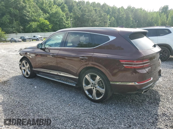 2021 Genesis GV80 with VIN KMUHCESC3MU054662, listed as a Copart auction lot 57235645 with 64,318 mi miles and Salvage title. Bid and sale history available at DreamBid. Image 2.
