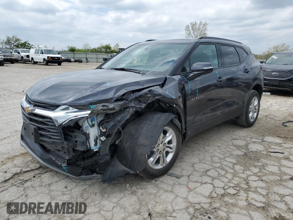 2022 Chevrolet Blazer LT z VIN 3GNKBCR46NS232765, wystawiony jako Copart lot #52862355 z przebiegiem 30 632 mil mil oraz Szkoda całkowita • Salvage title. Historia ofert i sprzedaży dostępna na DreamBid. Obrazek 1.