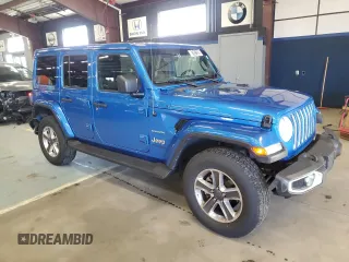 2022 Jeep Wrangler Unlimited Sahara Altitude with VIN 1C4HJXEG0NW255315, listed as a Copart auction lot 87821535 with 40,113 mi miles and Clean title. Bid and sale history available at DreamBid. Image 4.
