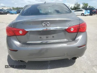 2015 Infiniti Q50 with VIN JN1BV7AP9FM332795, listed as a Copart auction lot 63416925 with 106,986 mi miles and Salvage title. Bid and sale history available at DreamBid. Image 6.