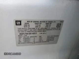 2013 GMC Terrain SLE with VIN 2GKFLTEK1D6140377, listed as a Copart auction lot 56374195 with 86,430 mi miles and Clean Title. Bid and sale history available at DreamBid. Image 12.