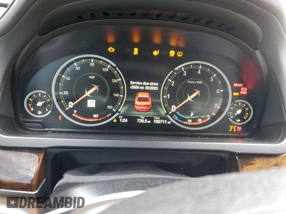 2015 BMW 7 Series 740Li with VIN WBAYE4C50FD138994, listed as a Copart auction lot 73342663 with 102,711 mi miles and . Bid and sale history available at DreamBid. Image 9.