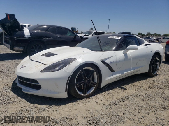 2016 Chevrolet Corvette 1LT with VIN 1G1YB2D71G5111095, listed as a Copart auction lot 57511404 with 0 mi miles and Salvage Title. Bid and sale history available at carsss.com. Image 1.