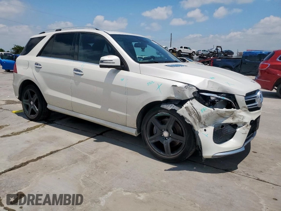 2017 Mercedes-Benz GLE 350 with VIN 4JGDA5JB1HA835912, listed as a Copart auction lot 58470755 with 122,510 mi miles and Salvage title. Bid and sale history available at DreamBid. Image 4.