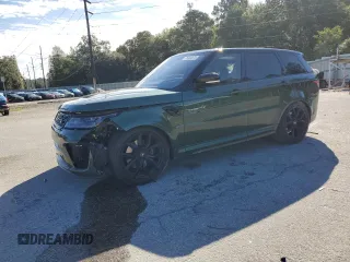 2020 Land Rover Range Rover Sport SVR with VIN SALWZ2RE2LA742059, listed as a Copart auction lot 75480074 with 44,586 mi miles and Salvage Title. Bid and sale history available at carsss.com. Image 1.