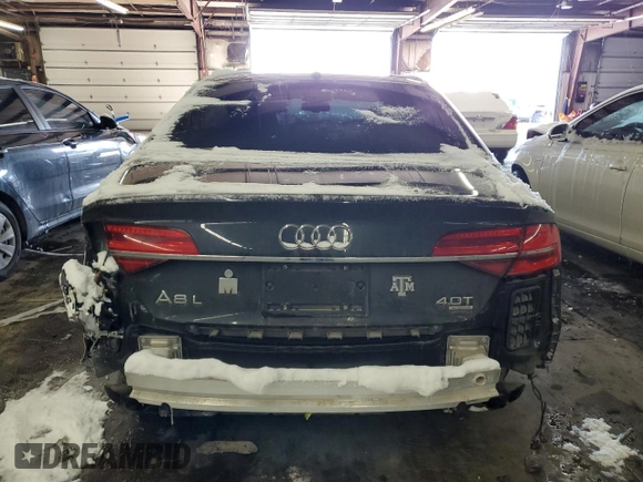 2015 Audi A8 L 4.0T with VIN WAU32AFD4FN007436, listed as a Copart auction lot 89020695 with 0 mi miles and Salvage Title. Bid and sale history available at carsss.com. Image 6.