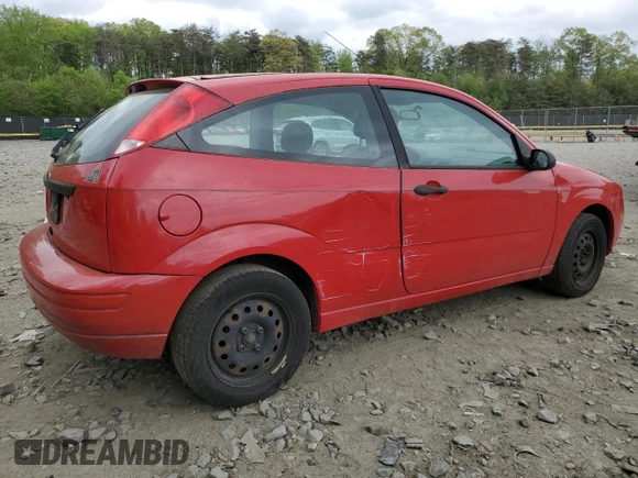 2007 Ford Focus S with VIN 1FAFP31N57W242751, listed as a Copart auction lot 54691345 with 137,224 mi miles and Salvage title. Bid and sale history available at DreamBid. Image 3.