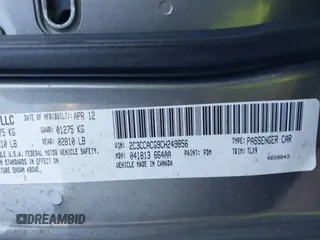 2012 Chrysler 300 Limited with VIN 2C3CCACG9CH249856, listed as a IAAI auction lot 38629940 with Not Provided miles and . Bid and sale history available at DreamBid. Image 9.