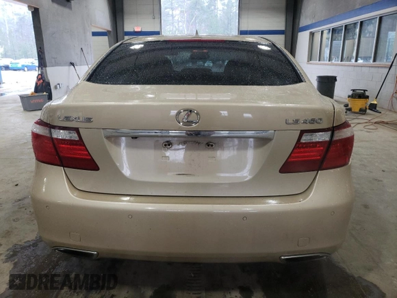 2007 Lexus LS 460 with VIN JTHBL46F175040148, listed as a Copart auction lot 50335035 with 181,107 mi miles and Salvage Title. Bid and sale history available at DreamBid. Image 6.