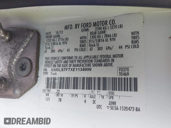 2014 Ford Transit Connect XLT с VIN NM0LS7F7XE1134999, выставлен на аукционе IAAI как лот 42495024 с пробегом 178 579 миль миль и . История ставок и продаж доступна на DreamBid. Изображение 9.