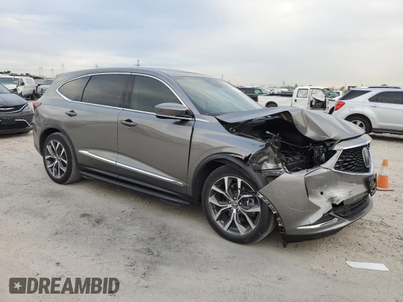2023 Acura MDX w/Technology Package with VIN 5J8YD9H4XPL004490, listed as a Copart auction lot 83584684 with 25,283 mi miles and Salvage Title. Bid and sale history available at carsss.com. Image 4.