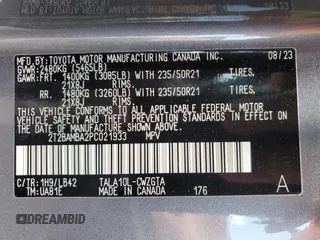 2023 Lexus RX with VIN 2T2BAMBA2PC021933, listed as a Copart auction lot 61290324 with 4,412 mi miles and Non Repairable. Bid and sale history available at carsss.com. Image 14.