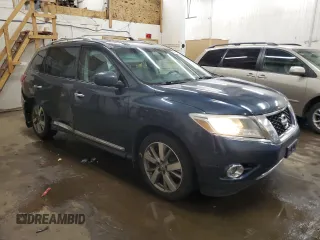 2013 Nissan Pathfinder Platinum with VIN 5N1AR2MM3DC660150, listed as a Copart auction lot 48114125 with 219,322 mi miles and Salvage Title. Bid and sale history available at carsss.com. Image 4.