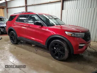 2023 Ford Explorer ST-Line with VIN 1FMSK8KH0PGC01673, listed as a Copart auction lot 62283555 with 7,800 mi miles and Salvage title. Bid and sale history available at DreamBid. Image 4.