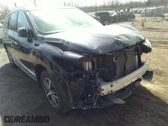 2017 Infiniti QX60 with VIN 5N1DL0MM3HC550045, listed as a IAAI auction lot 41857238 with 132,316 mi miles and . Bid and sale history available at DreamBid. Image 6.