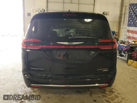 2023 Chrysler Pacifica Limited with VIN 2C4RC3GGXPR503876, listed as a Copart auction lot 45938445 with 12,606 mi miles and Salvage title. Bid and sale history available at DreamBid. Image 6.