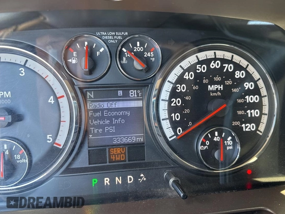 2010 Dodge 3500 SLT z VIN 3D73Y3HL6AG140269, wystawiony jako Copart lot #57510095 z przebiegiem 333 669 mil mil oraz Tytuł czysty. Historia ofert i sprzedaży dostępna na DreamBid. Obrazek 8.