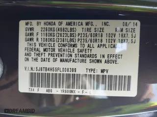 2015 Acura RDX Tech Pkg with VIN 5J8TB4H55FL008389, listed as a IAAI auction lot 41934543 with 81,762 mi miles. Bid and sale history available at carsss.com. Image 9.